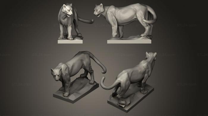 Figurines lions tigers sphinxes (Jaguar, STKL_0030) 3D models for cnc